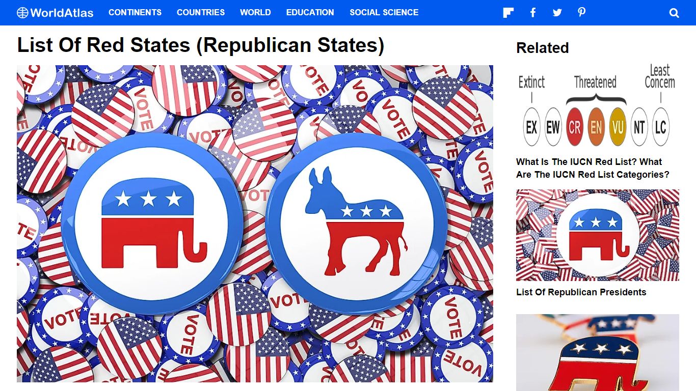 List of Red States (Republican States) - WorldAtlas